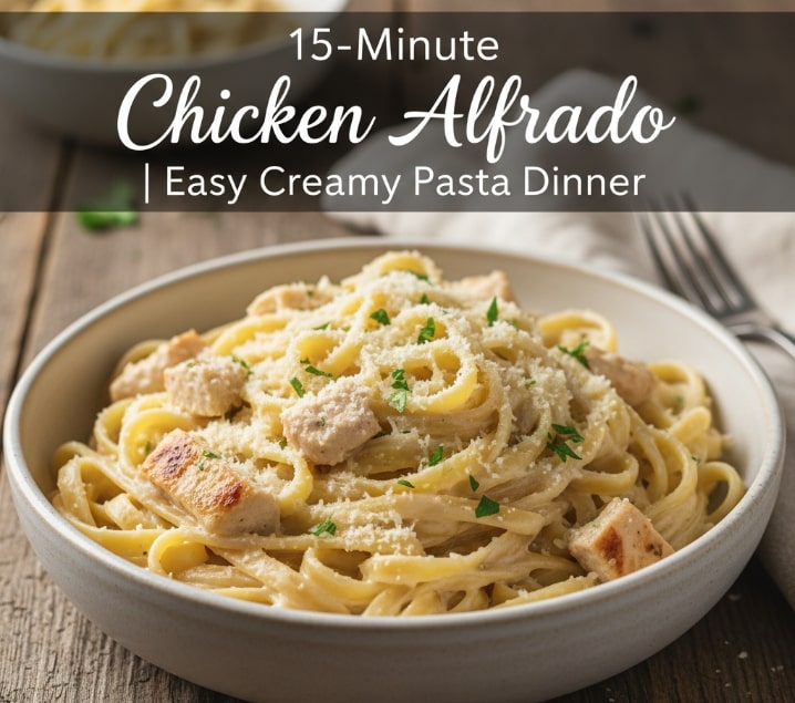 15 MINUTES Chicken Alfredo: A Quick and Delicious Dinner Idea 1 Chicken Alfredo