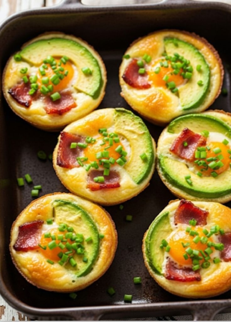 Delicious Keto Avocado & Bacon Egg Cups, Salmon Avocado Quinoa Stack, and More! 1 Keto Avocado & Bacon egg Cups