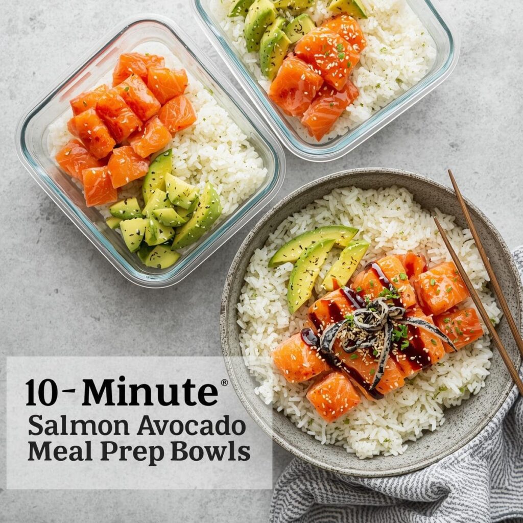 10-Minute Salmon Rice Bowl – Quick, Healthy, and Delicious Weeknight Meal 1 10-Minute Salmon Rice Bowl