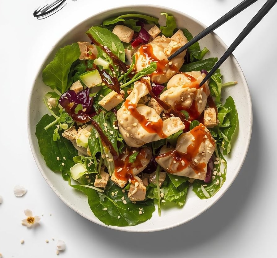 Asian Dumpling Salad (Healthy Recipe): A Fresh Twist on Classic Flavors 1 Asian Dumpling Salad (Healthy Recipe)
